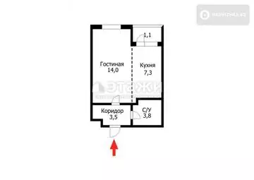 29.8 м², 1-комнатная квартира, этаж 2 из 9, 30 м², изображение - 10