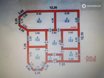 7-комнатный дом, 8 соток, 160 м², на длительный срок