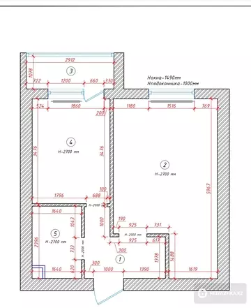 38.5 м², 1-комнатная квартира, этаж 4 из 9, 38 м², изображение - 6