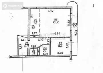 69.5 м², 2-комнатная квартира, этаж 6 из 12, 70 м², изображение - 10