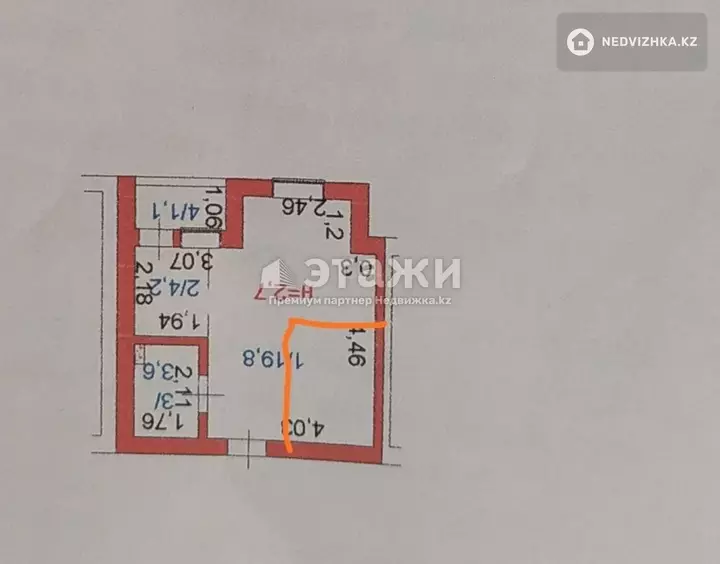 28.7 м², 1-комнатная квартира, этаж 5 из 5, 29 м², изображение - 1