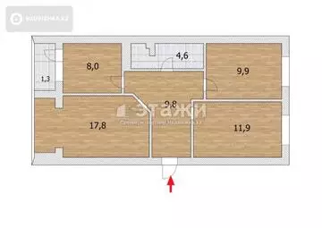 70 м², 3-комнатная квартира, этаж 5 из 6, 70 м², изображение - 5