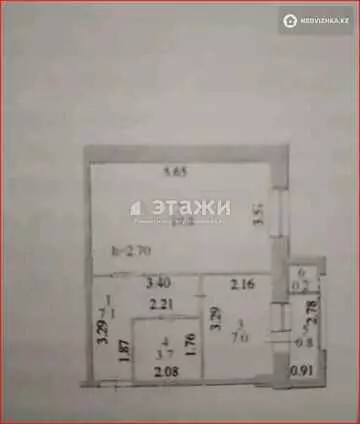 38.6 м², 1-комнатная квартира, этаж 4 из 8, 39 м², изображение - 0