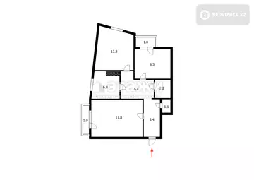 63.5 м², 3-комнатная квартира, этаж 2 из 10, 64 м², изображение - 9