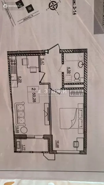 64 м², 2-комнатная квартира, этаж 9 из 20, 64 м², изображение - 15