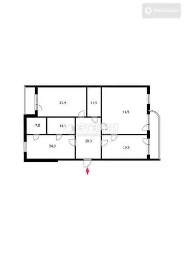 174 м², 3-комнатная квартира, этаж 6 из 11, 174 м², изображение - 42