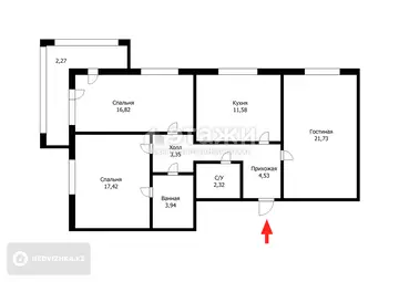 94 м², 3-комнатная квартира, этаж 3 из 10, 94 м², изображение - 6