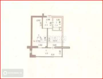 38.1 м², 1-комнатная квартира, этаж 7 из 9, 38 м², изображение - 1