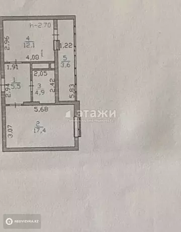 43.5 м², 1-комнатная квартира, этаж 12 из 12, 44 м², изображение - 19