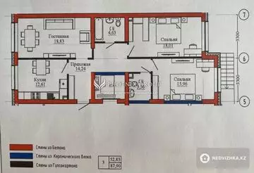 87.5 м², 3-комнатная квартира, этаж 1 из 7, 88 м², изображение - 15