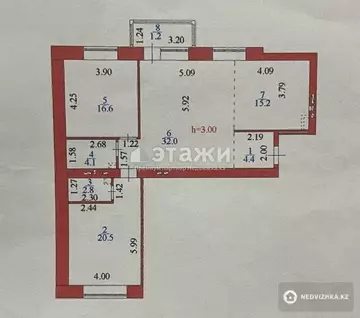 97 м², 3-комнатная квартира, этаж 3 из 10, 97 м², изображение - 16