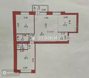 97 м², 3-комнатная квартира, этаж 3 из 10, 97 м², изображение - 17