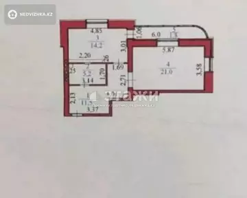 53.7 м², 1-комнатная квартира, этаж 10 из 12, 54 м², изображение - 12