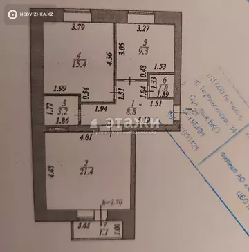 62 м², 2-комнатная квартира, этаж 7 из 9, 62 м², изображение - 9