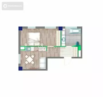 42.5 м², 1-комнатная квартира, этаж 4 из 5, 42 м², изображение - 8