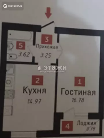 39 м², 1-комнатная квартира, этаж 2 из 4, 39 м², изображение - 29