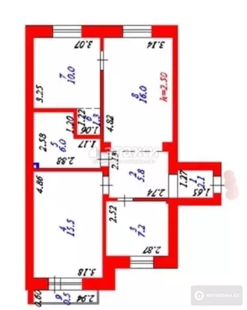 63 м², 3-комнатная квартира, этаж 5 из 5, 63 м², изображение - 1