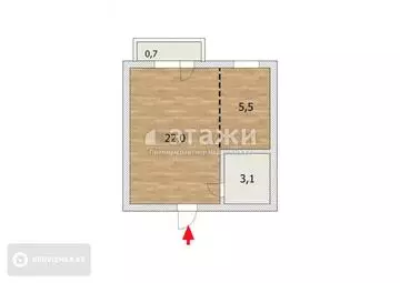 33.9 м², 1-комнатная квартира, этаж 5 из 10, 34 м², изображение - 4