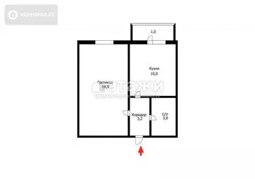 36.5 м², 1-комнатная квартира, этаж 6 из 9, 36 м², изображение - 6