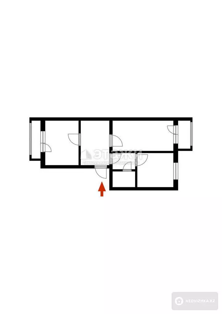 68 м², 2-комнатная квартира, этаж 6 из 12, 68 м², изображение - 1