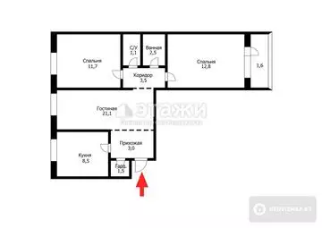 63 м², 3-комнатная квартира, этаж 3 из 5, 63 м², изображение - 12