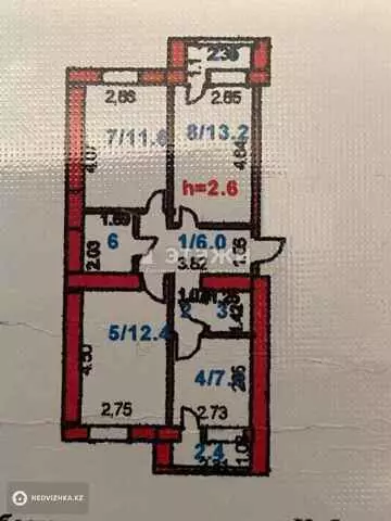 63.5 м², 3-комнатная квартира, этаж 3 из 5, 64 м², изображение - 7