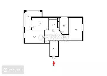 89.9 м², 3-комнатная квартира, этаж 3 из 15, 90 м², изображение - 23