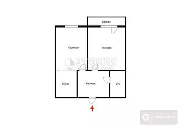 50 м², 2-комнатная квартира, этаж 16 из 17, 50 м², изображение - 10