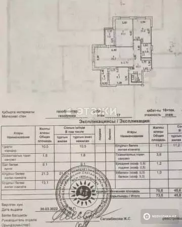 73 м², 3-комнатная квартира, этаж 17 из 21, 73 м², изображение - 2