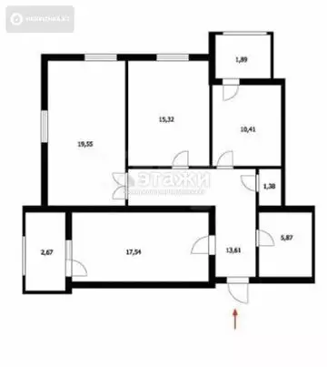 77 м², 3-комнатная квартира, этаж 2 из 6, 77 м², изображение - 18