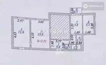 33 м², 2-комнатная квартира, этаж 5 из 5, 33 м², изображение - 20