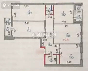 102 м², 4-комнатная квартира, этаж 8 из 16, 102 м², изображение - 32