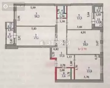 102 м², 4-комнатная квартира, этаж 8 из 16, 102 м², изображение - 33