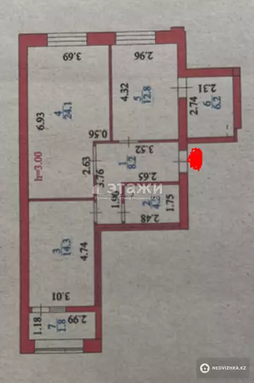 72 м², 2-комнатная квартира, этаж 4 из 9, 72 м², изображение - 16