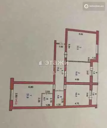 118 м², 3-комнатная квартира, этаж 9 из 9, 118 м², изображение - 10