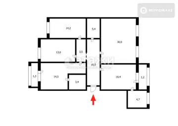 112 м², 4-комнатная квартира, этаж 4 из 10, 112 м², изображение - 32