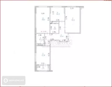 83.6 м², 3-комнатная квартира, этаж 14 из 16, 84 м², изображение - 19