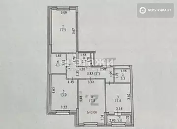 84 м², 3-комнатная квартира, этаж 11 из 17, 84 м², изображение - 2