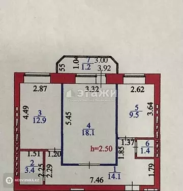 60.6 м², 2-комнатная квартира, этаж 8 из 10, 61 м², изображение - 31