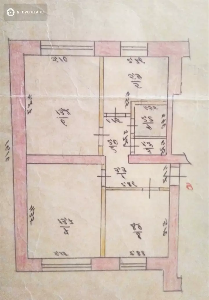 50 м², 3-комнатная квартира, этаж 1 из 2, 50 м², изображение - 1