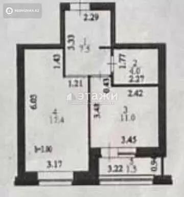 43.4 м², 2-комнатная квартира, этаж 7 из 9, 43 м², изображение - 18