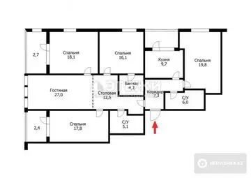 145.6 м², 5-комнатная квартира, этаж 5 из 18, 146 м², изображение - 5