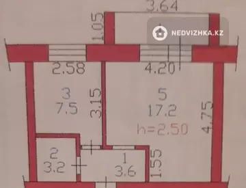 33.4 м², 1-комнатная квартира, этаж 2 из 5, 33 м², изображение - 6