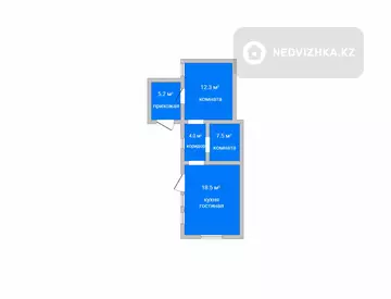 47.5 м², 3-комнатный дом, 5 соток, 48 м², изображение - 0