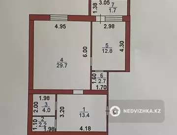 65.9 м², 2-комнатная квартира, этаж 1 из 6, 66 м², изображение - 5