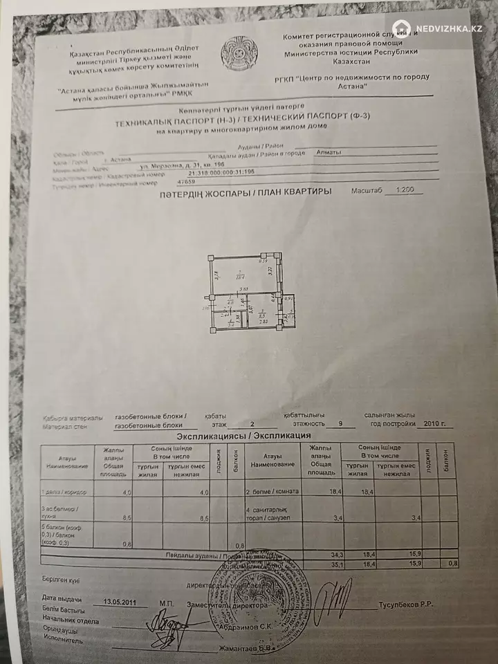 36 м², 1-комнатная квартира, этаж 2 из 9, 36 м², изображение - 1