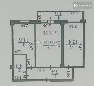 55 м², 2-комнатная квартира, этаж 4 из 9, 55 м², изображение - 11