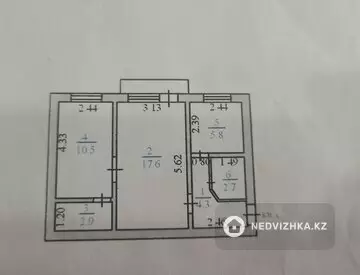 44 м², 2-комнатная квартира, этаж 3 из 5, 44 м², изображение - 0