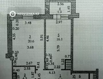 51.3 м², 1-комнатная квартира, этаж 12 из 13, 51 м², изображение - 0