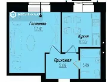 40 м², 1-комнатная квартира, этаж 1 из 9, 40 м², изображение - 12